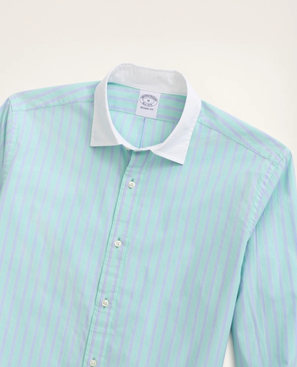 Regent Regular-Fit Sport Shirt, Poplin Contrast English Collar Stripe, image 2