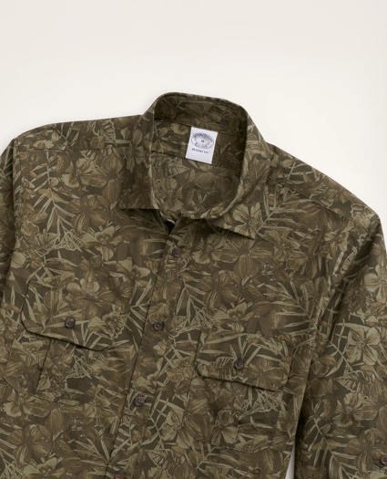 Regent Regular-Fit Sport Shirt, Floral Camouflage Print, image 2