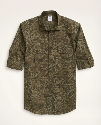 Regent Regular-Fit Sport Shirt, Floral Camouflage Print, image 3