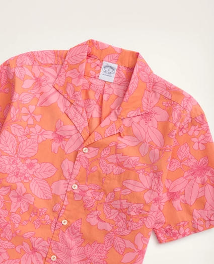 Camp Collar Poplin Short-Sleeve Shirt Floral, image 2