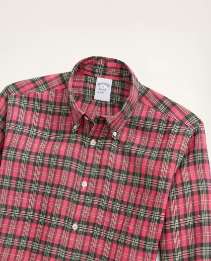 Regent Regular-Fit Irish Linen Faded Tartan Shirt, image 2