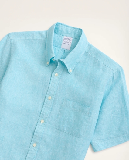 Regent Regular-Fit  Sport Shirt, Short-Sleeve Irish Linen, image 2