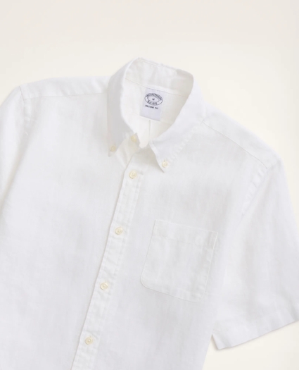 Regent Regular-Fit  Sport Shirt, Short-Sleeve Irish Linen, image 2
