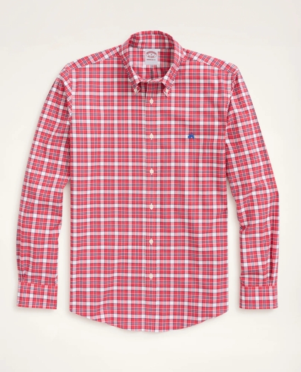 Stretch Madison Relaxed-Fit Sport Shirt, Non-Iron Check, image 1
