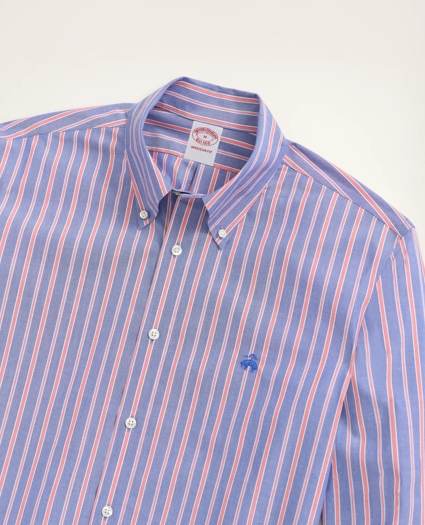 Stretch Madison Relaxed-Fit Sport Shirt, Non-Iron Stripe, image 2