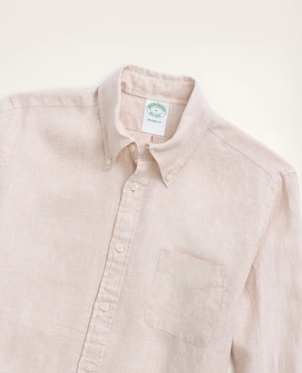 Milano Slim-Fit Sport Shirt, Irish Linen, image 2