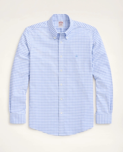 Stretch Madison Relaxed-Fit Sport Shirt, Non-Iron Gingham Oxford, image 1