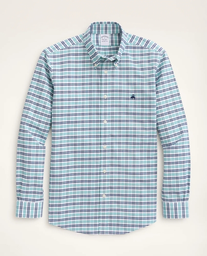 Stretch Regent Regular-Fit Sport Shirt, Non-Iron Alternating Check Oxford, image 1