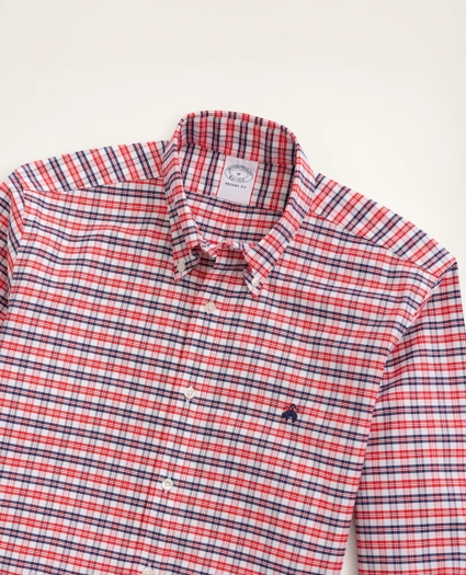 Stretch Regent Regular-Fit Sport Shirt, Non-Iron Alternating Check Oxford, image 2