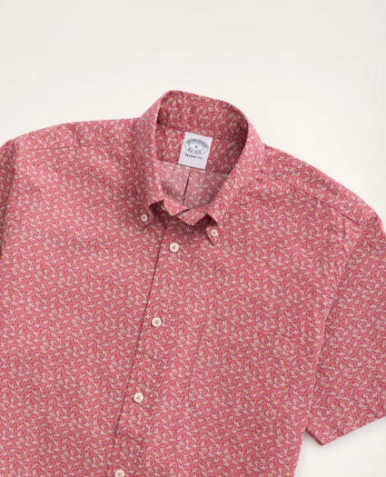 Regent Regular-Fit Short-Sleeve Sport Shirt, Floral Print, image 2