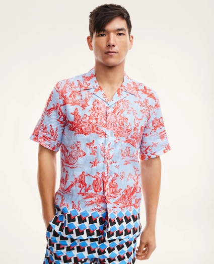 Brooks Brothers Et Vilebrequin Bowling Shirt in the Toile Print, image 1