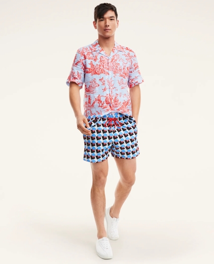 Brooks Brothers Et Vilebrequin Bowling Shirt in the Toile Print, image 2