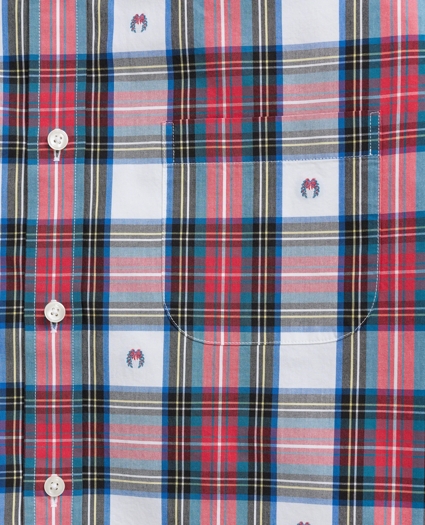 Regent Regular-Fit Sport Shirt, Twill Button Down Collar Holly Jacquard, image 2