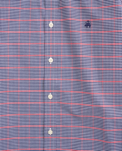 Stretch Madison Relaxed-Fit Sport Shirt, Non-Iron Oxford Button Down Collar Micro-Check, image 2