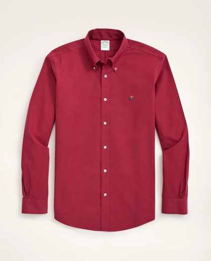 Stretch Milano Slim-Fit Sport Shirt, Non-Iron Oxford Button Down Collar, image 1