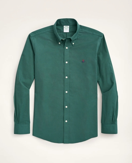Stretch Milano Slim-Fit Sport Shirt, Non-Iron Oxford Button Down Collar, image 1