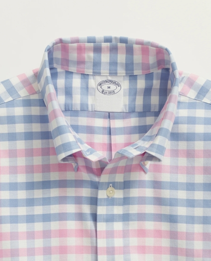 Stretch Non-Iron Oxford Button-Down Collar, Multi-Gingham Sport Shirt, image 2