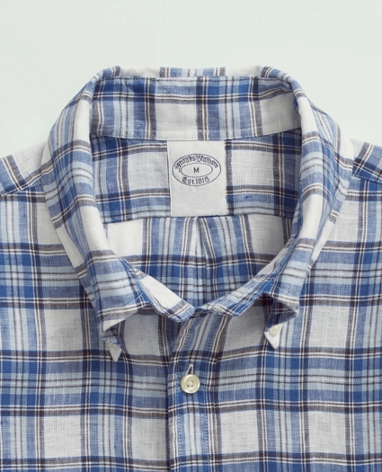 Irish Linen Check Sport Shirt, image 2
