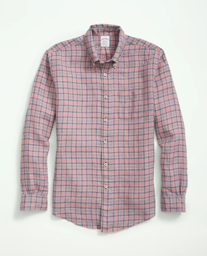 Irish Linen Check Sport Shirt, image 1