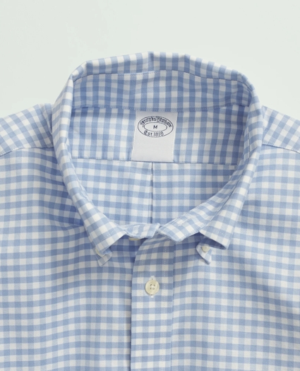 Stretch Non-Iron Oxford Button-Down Collar, Gingham Sport Shirt, image 2
