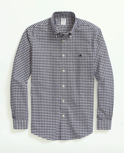 Stretch Non-Iron Oxford Button-Down Collar, Gingham Sport Shirt, image 1