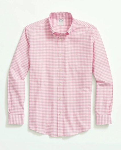 Stretch Non-Iron Oxford Button-Down Collar, Gingham Sport Shirt, image 1
