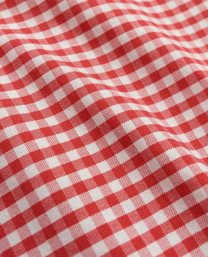 Stretch Non-Iron Oxford Button-Down Collar, Gingham Sport Shirt, image 3