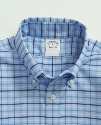 Stretch Non-Iron Oxford Button-Down Collar, Check Sport Shirt, image 2