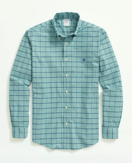 Stretch Non-Iron Oxford Button-Down Collar, Check Sport Shirt, image 1