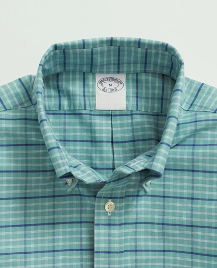 Stretch Non-Iron Oxford Button-Down Collar, Check Sport Shirt, image 2