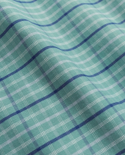 Stretch Non-Iron Oxford Button-Down Collar, Check Sport Shirt, image 3