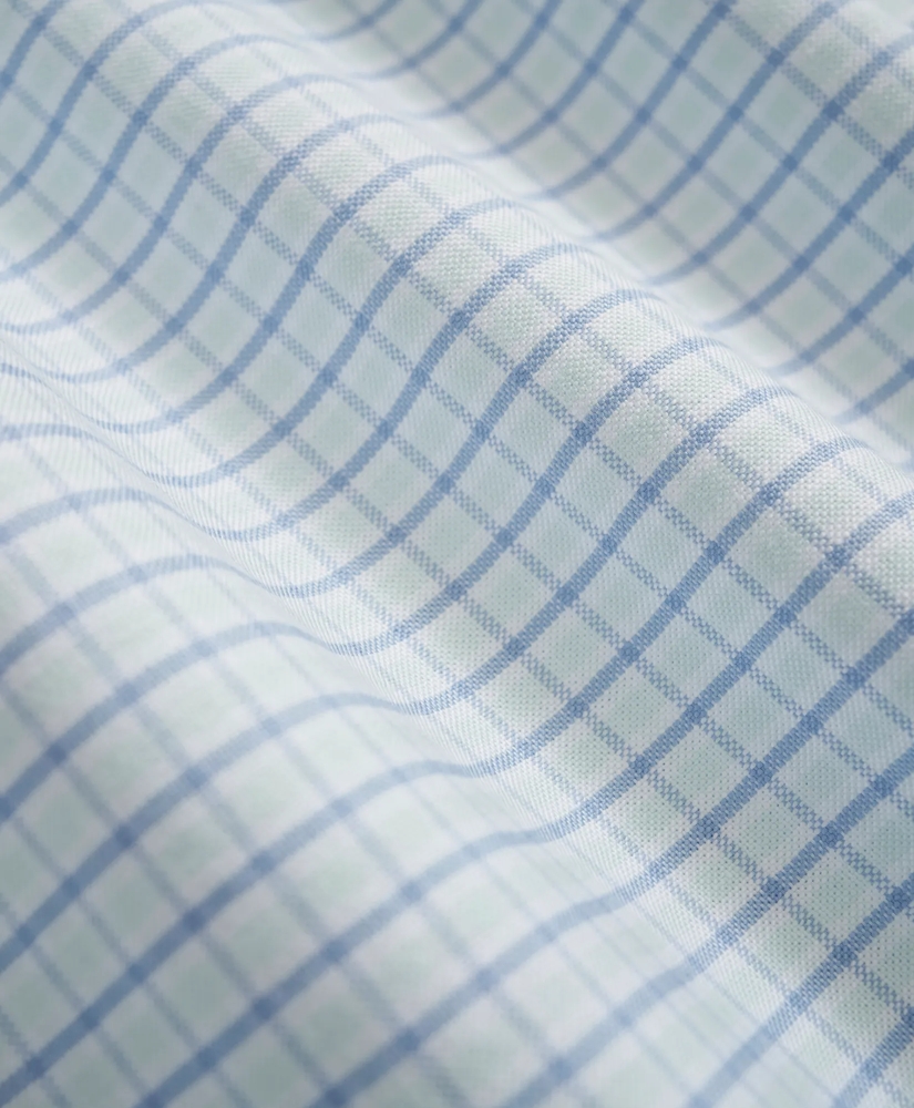 Stretch Non-Iron Oxford Button-Down Collar, Mini Check Sport Shirt, image 3