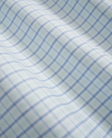 Stretch Non-Iron Oxford Button-Down Collar, Mini Check Sport Shirt, image 3