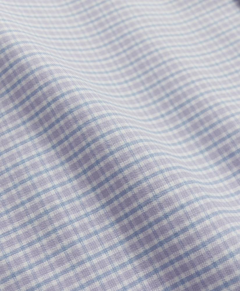 Stretch Non-Iron Oxford Button-Down Collar, Mini Check Sport Shirt, image 3