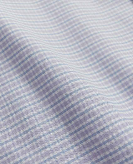 Stretch Non-Iron Oxford Button-Down Collar, Mini Check Sport Shirt, image 3