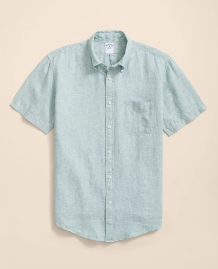 Irish Linen Short-Sleeve Sport Shirt, image 1