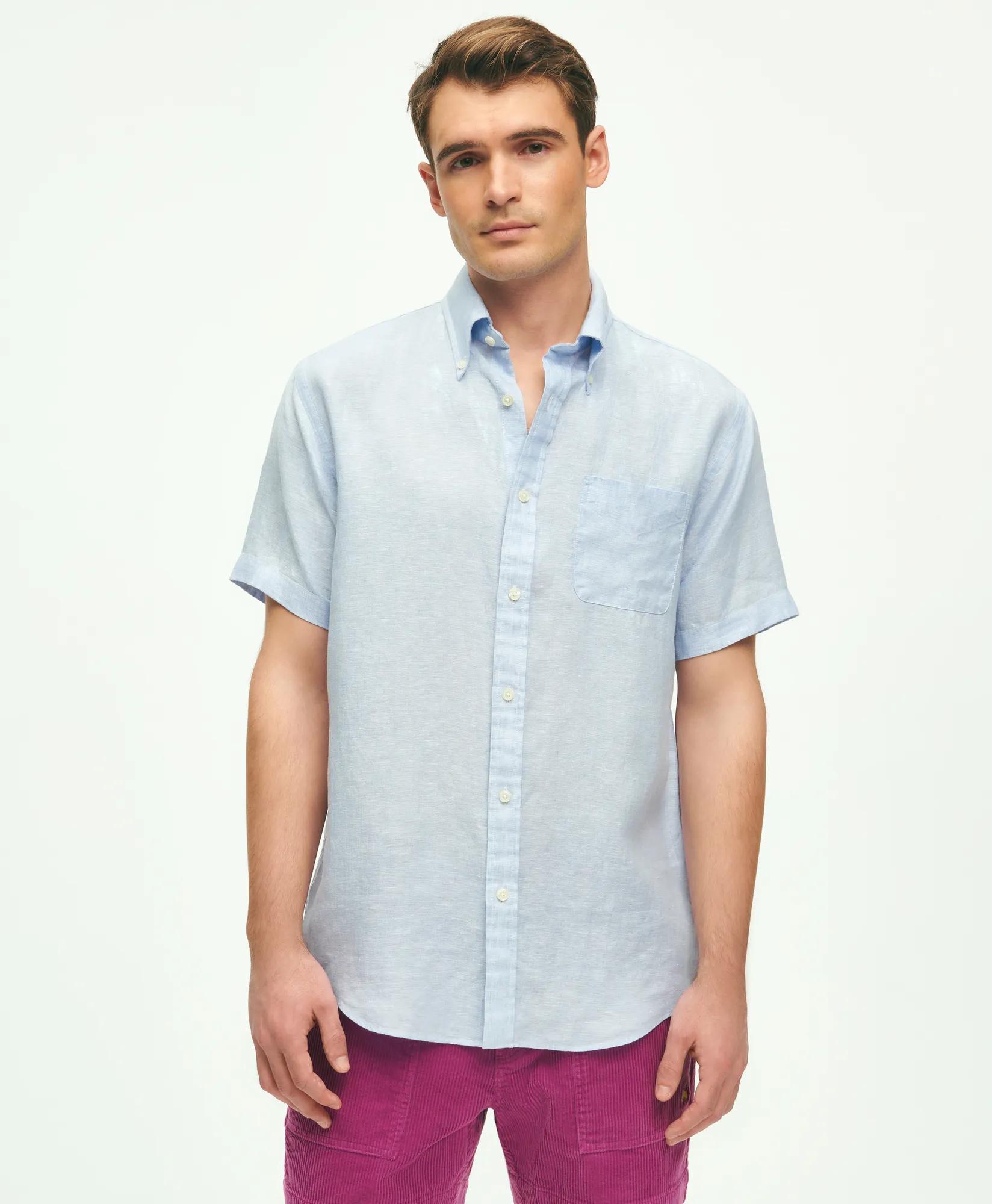 Irish Linen Short-Sleeve Sport Shirt