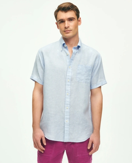 Irish Linen Short-Sleeve Sport Shirt, image 1