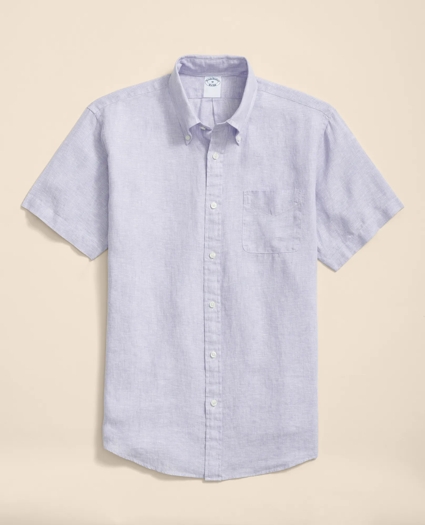 Irish Linen Short-Sleeve Sport Shirt, image 1