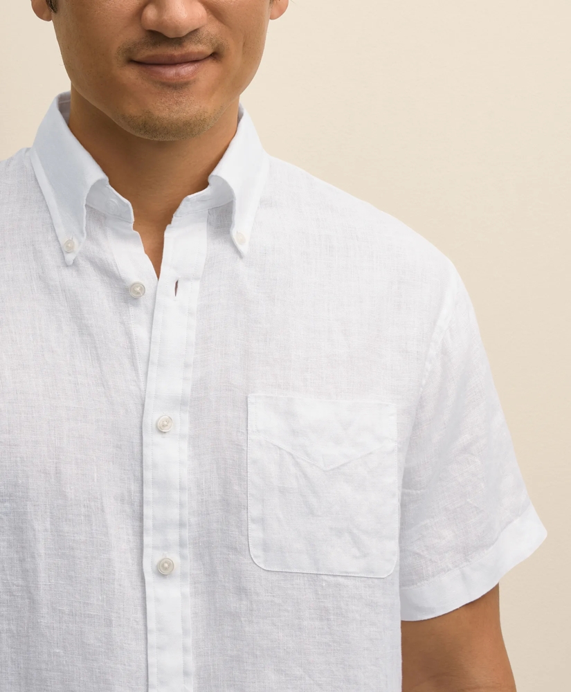 Irish Linen Short-Sleeve Sport Shirt, image 2