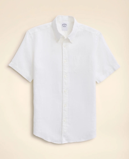 Irish Linen Short-Sleeve Sport Shirt, image 4
