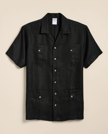 Irish Linen Short Sleeve Guayabera Shirt, image 1