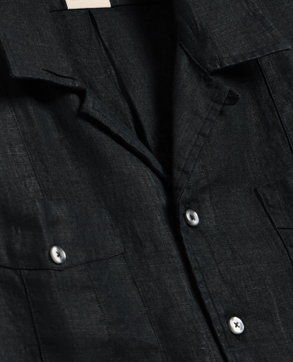 Irish Linen Short Sleeve Guayabera Shirt, image 2