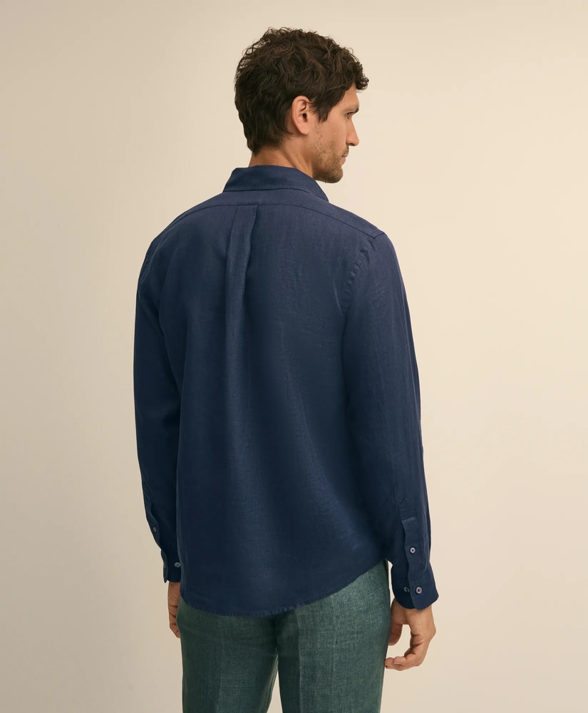 Washed Cotton Seersucker Button-Down Collar Sport Shirt, image 4
