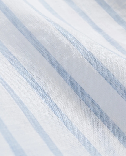 Irish Linen Camp Collar, Fun Stripe Short-Sleeve Sport Shirt, image 3