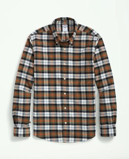 Portuguese Flannel Polo Button Down Collar, Plaid Shirt, image 1