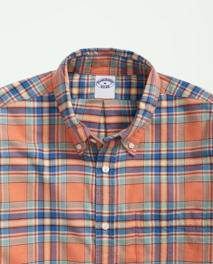 Portuguese Flannel Polo Button Down Collar, Plaid Shirt, image 2