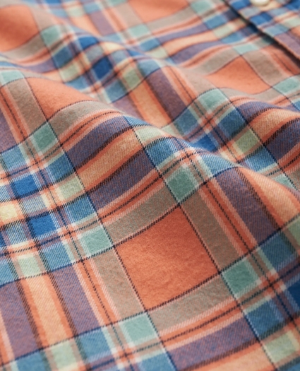 Portuguese Flannel Polo Button Down Collar, Plaid Shirt, image 3