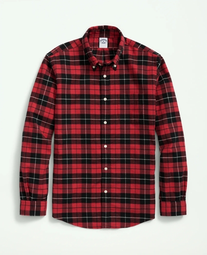 Portuguese Flannel Polo Button Down Collar, Plaid Shirt, image 1