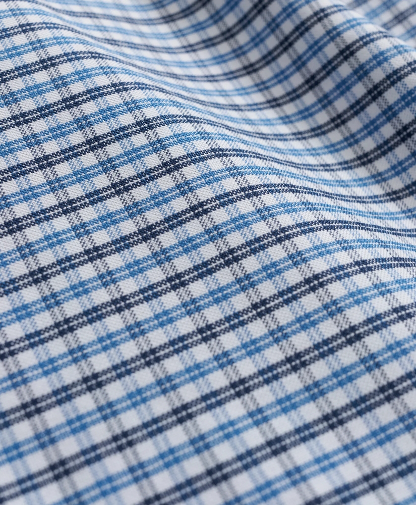 Stretch Cotton Non-Iron Oxford Polo Button-Down Collar, Mini-Graph Checked Shirt, image 3